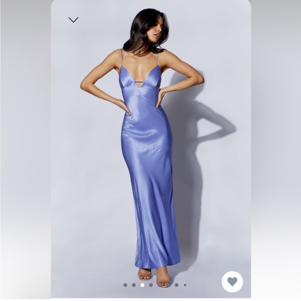 MESHKI Satin Purple Dress XXS